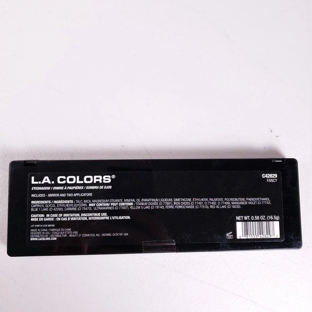 L.A. Colors Fancy Eyeshadow Palette 10 Shades Matte Shimmer Neutral Glam‎ 0.58oz